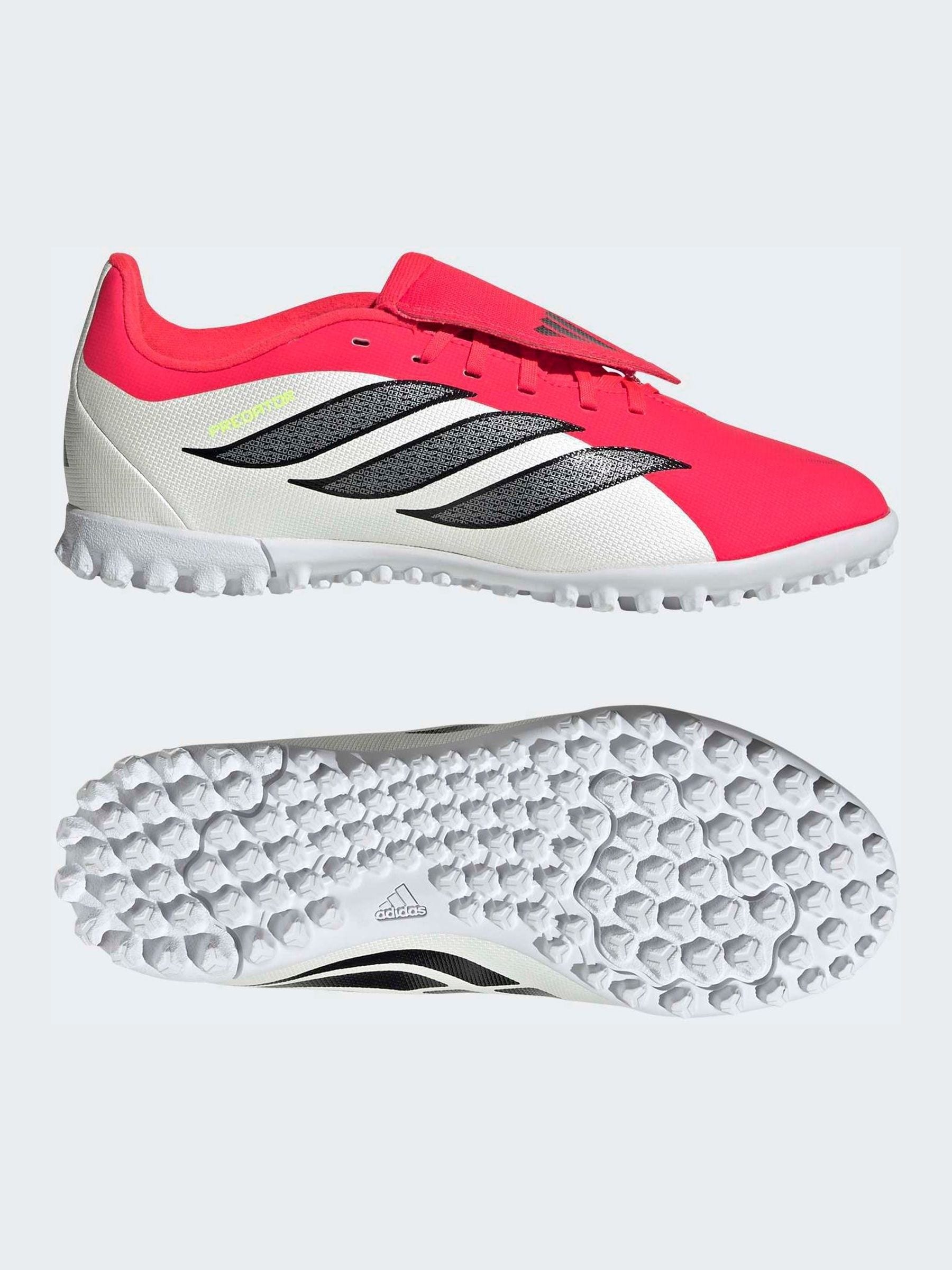 Buy adidas Red Predator Club Fold-Over Tongue Turf Football Kids