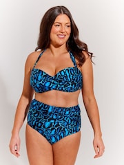Seaspray Blue Serengeti Bikini Top in Animal Print - Image 1 of 5