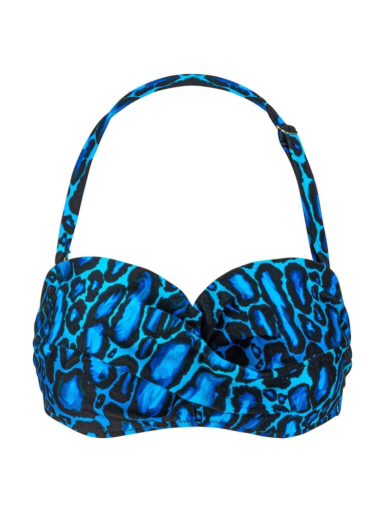 Seaspray Blue Serengeti Bikini Top In Animal Print - Image 6 of 6