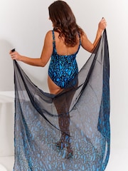 Seaspray Serengeti Blue Pareo in Animal Print - Image 2 of 4