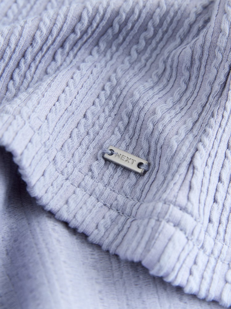 Blue Textured Short Pyjamas - Image 3 of 3 Blue Textured Short Pyjamas - Image 3 of 3