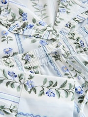 Cream Floral Button Through Short Pyjamas Set - Image 3 of 3