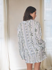 كريم زهور - طقم بيجاما شورت أزرار - Image 4 of 9