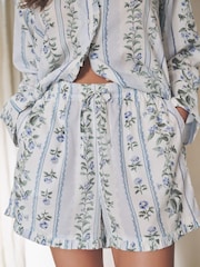 كريم زهور - طقم بيجاما شورت أزرار - Image 6 of 9