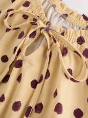 Yellow Spot Cotton Vest Short Pyjamas Set - Image 10 of 11