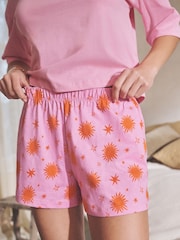 Pink Sun Cotton Short Set Pyjamas - Image 4 of 7