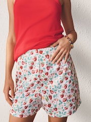 Red Strawberry Rib Vest Shorts Pyjamas Set - Image 5 of 8