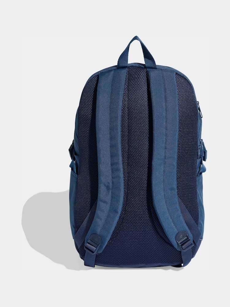 adidas 3-stripes backpack blue Classic 3 Bar Logo External padded laptop compartment Buy adidas Blue 3 Stripe