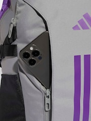 adidas Grey/Purple 3 Stripe VIII Bag - Image 4 of 5