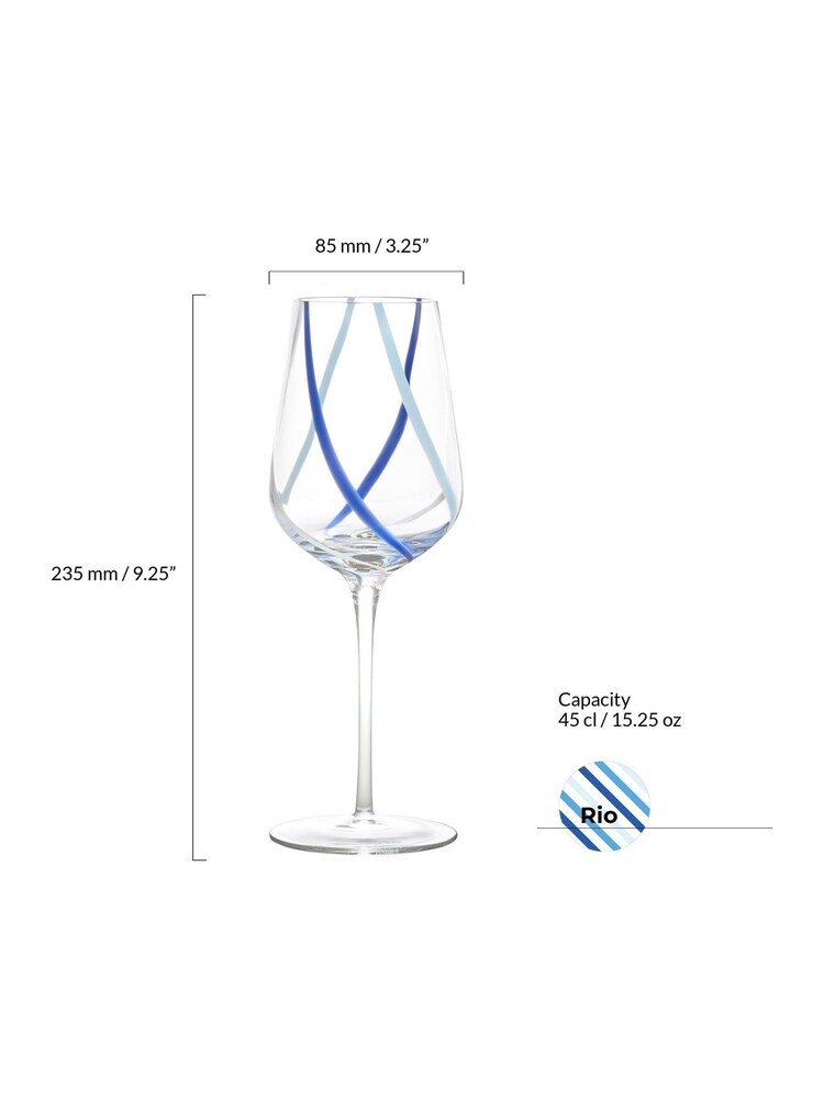 Anton Studio Designs Set of 2 Rio Wine Glasses - Slika 5 iz 5