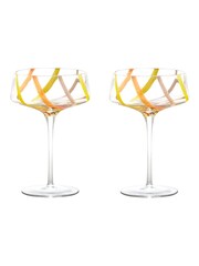 Anton Studio Designs Citrus Set of 2 Rio Champagne Saucers Citrus - Image 2 of 5