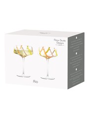 Anton Studio Designs Citrus Set of 2 Rio Champagne Saucers Citrus - Image 3 of 5
