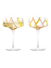 Anton Studio Designs Citrus Set of 2 Rio Champagne Saucers Citrus - Image 4 of 5