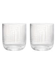 Anton Studio Designs Set of 2 Clear Maze DOF Tumblers - Image 2 of 5