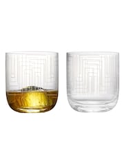 Anton Studio Designs Set of 2 Clear Maze DOF Tumblers - Image 4 of 5
