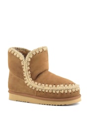 Mou Cognac Eskimo 18 Sheepskin Lined Suede Boots - Image 3 of 5