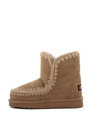 Mou Camel Eskimo 18 Sheepskin Lined Suede Boots - Image 3 of 5