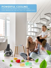 Air Pro Black 16" Floor Fan with Powerful Air Cooling & Circulating - Image 3 of 7