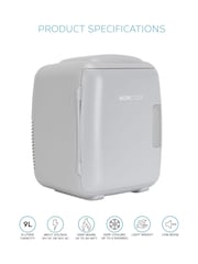 MONCOOK Grey Mini Fridge 9 Litre - Image 2 of 7