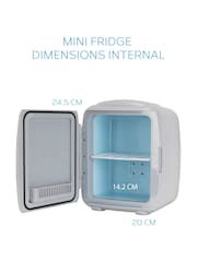 MONCOOK Grey Mini Fridge 9 Litre - Image 4 of 7