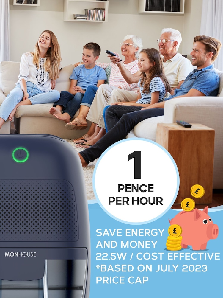 MONHOUSE Black Dehumidifier 600ml Mini Moisture Absorber - Image 7 of 7