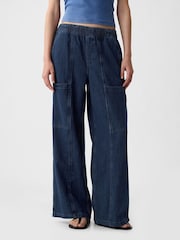 Gap Blue High Waisted Utility Easy Jeans - Image 2 of 7