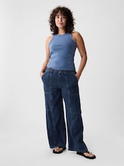 Gap Blue High Waisted Utility Easy Jeans - Image 5 of 7