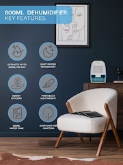 Air Pro White 600ml Mini Moisture Absorber Dehumidifier - Image 2 of 7