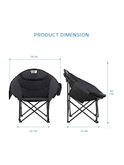 Get Fit Black Moon Premium Outdoor Folding Camping Chair - Image 2 of 7