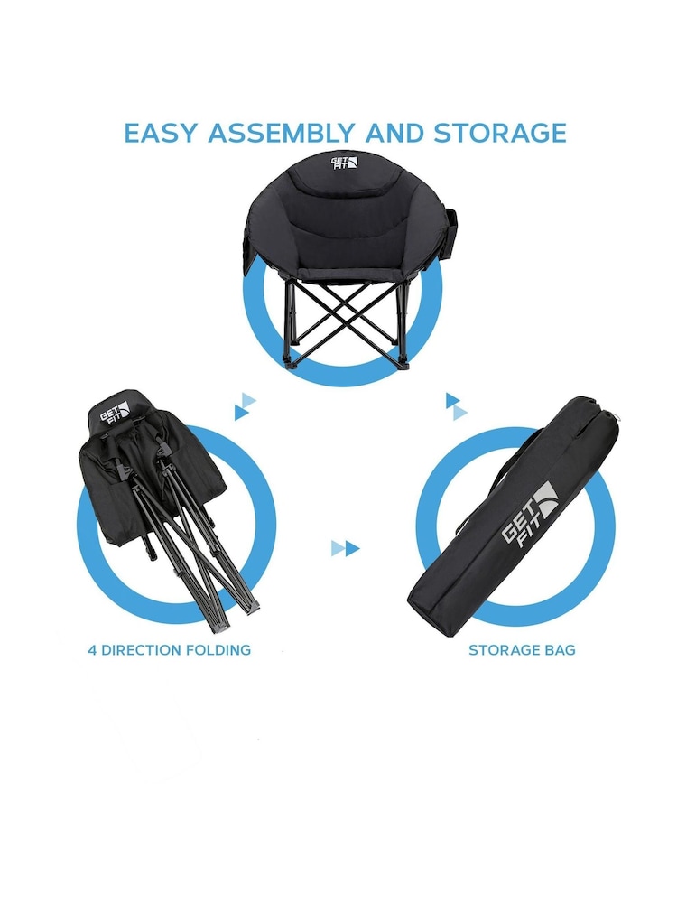 Get Fit Black Moon Premium Outdoor Folding Camping Chair - Image 7 of 7