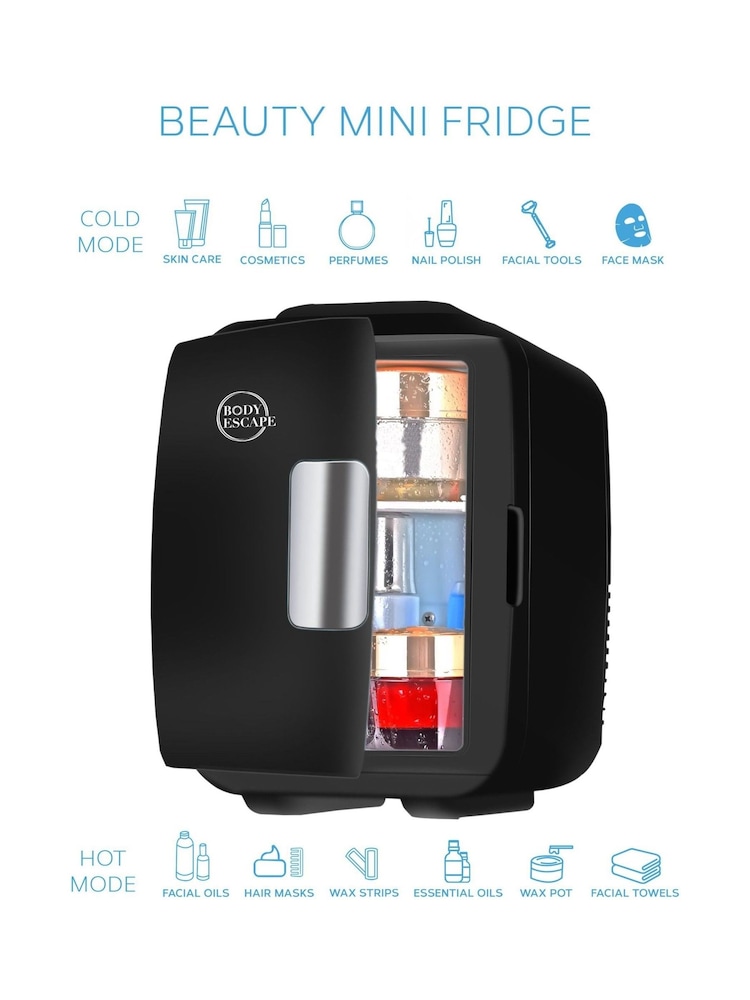 Body Escape Black Mini Beauty Fridge 5 Litre - Image 6 of 6