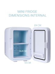 Body Escape Pink Mini Fridge With Glass Door 6 Litre - Image 4 of 8