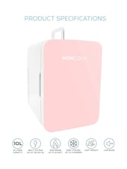 MONCOOK Pink Mini Fridge 10 Litre - Image 2 of 8