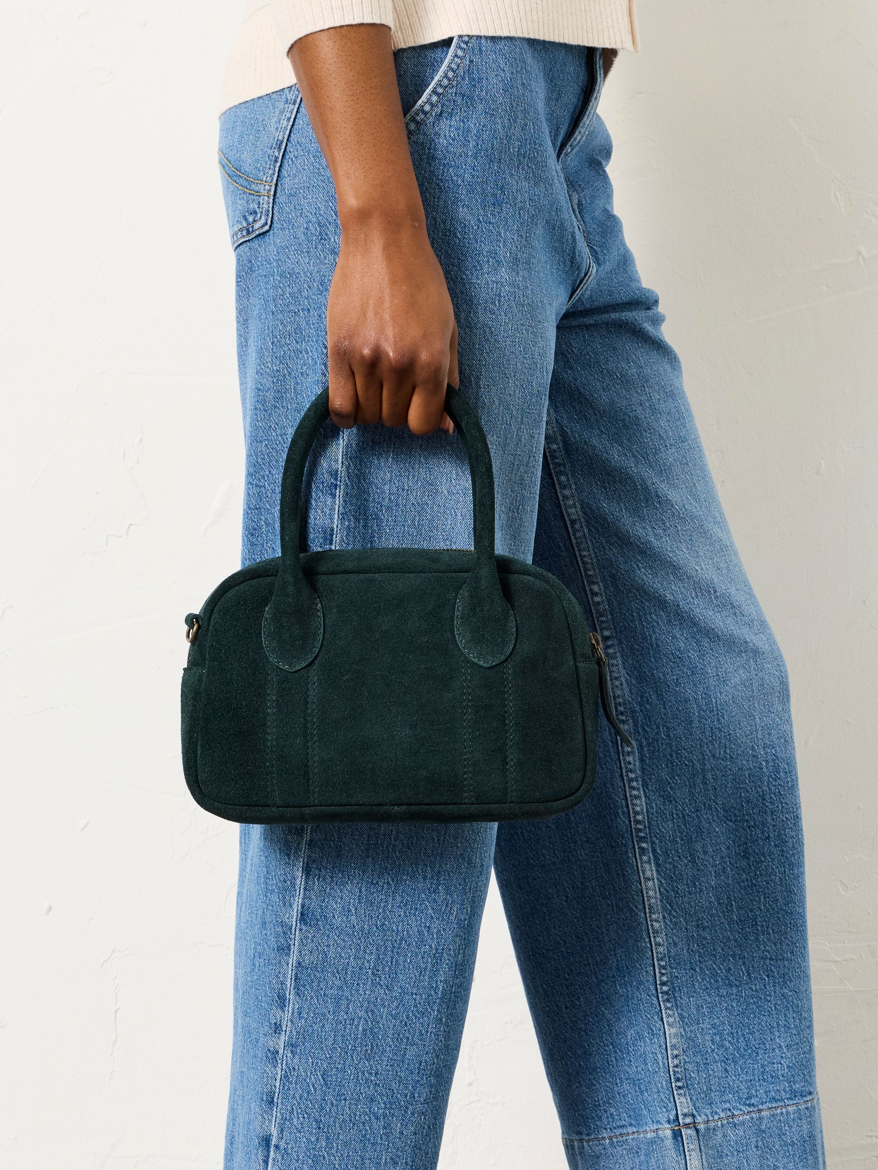 Fat Face - Women - Bowling Bag - Suede - Blue