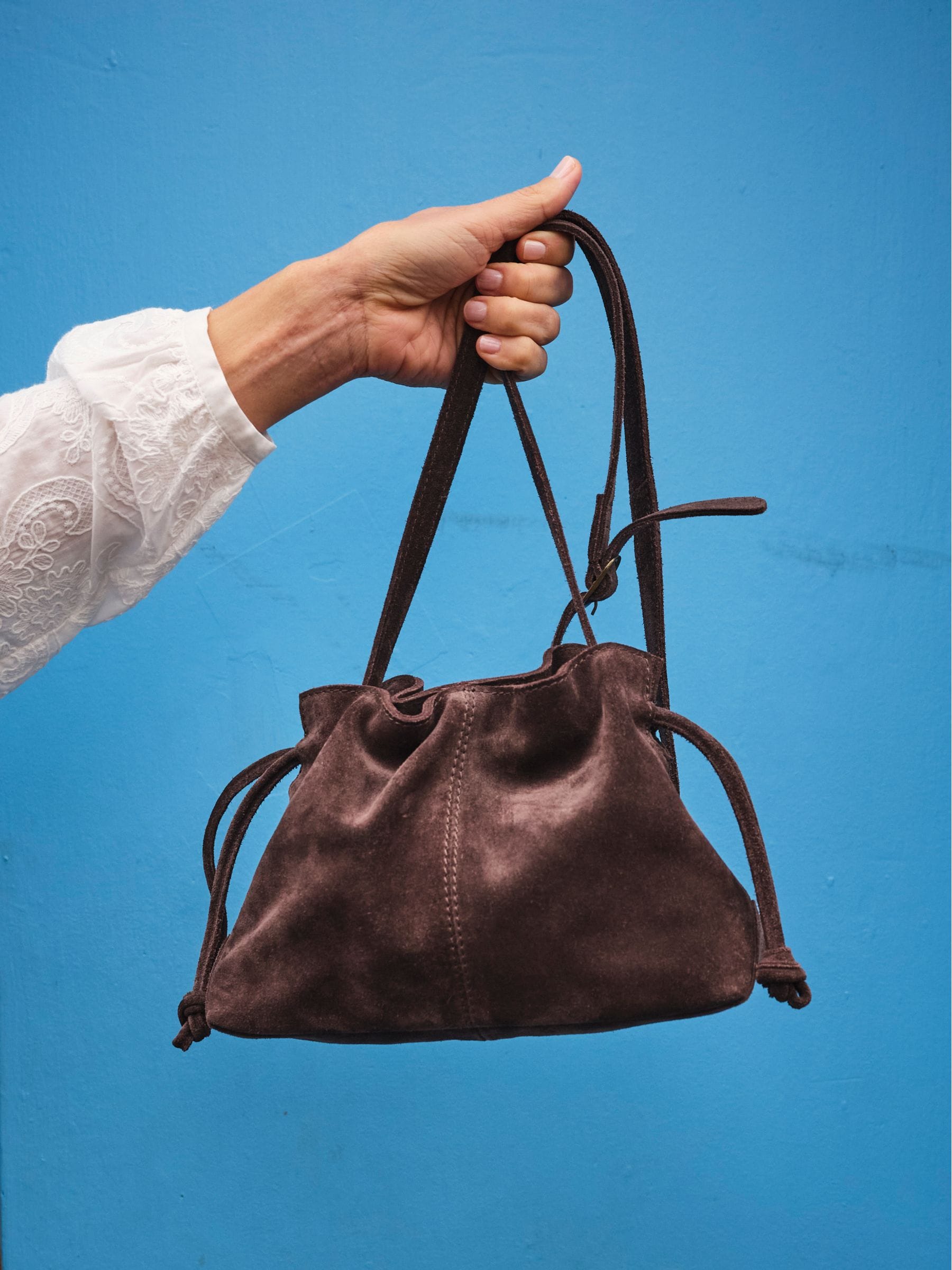 Fat Face - Crossbody Bag - Suede - Brown