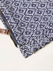 FatFace Navy Blue Geometric Frill Pouch - Image 2 of 2