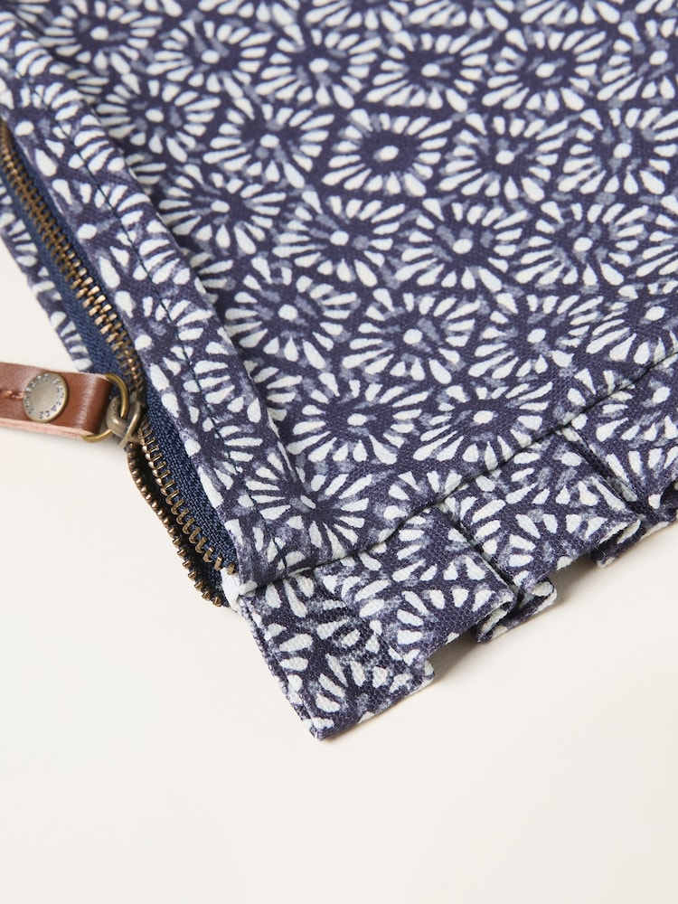 FatFace Navy Blue Geometric Frill Pouch - Image 2 of 2