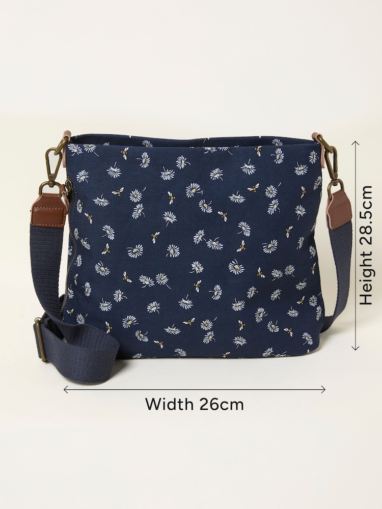 FatFace Canvas Floral Bee Crossbody Bag - Bild 4 von 4