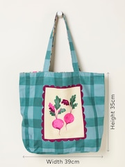 FatFace Multi Beetroot Reversible Tote Bag - Image 6 of 6