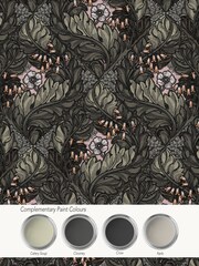 Laurence Llewelyn-Bowen Green Rambleicious Floral Print 10M Wallpaper - Image 4 of 4