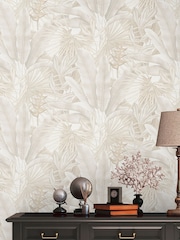Galerie Beige Welcome Home Tree Leaf 10M Wallpaper - Image 1 of 5