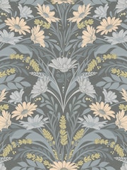 Galerie Grey Sommarang 2 Floral Print 10M Wallpaper - Image 2 of 2