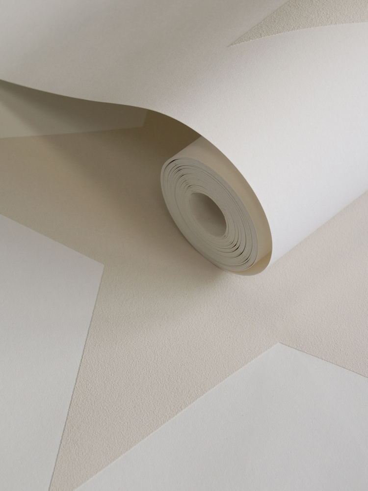 Style Sisters Beige Single Star 10M Wallpaper - Image 3 of 3