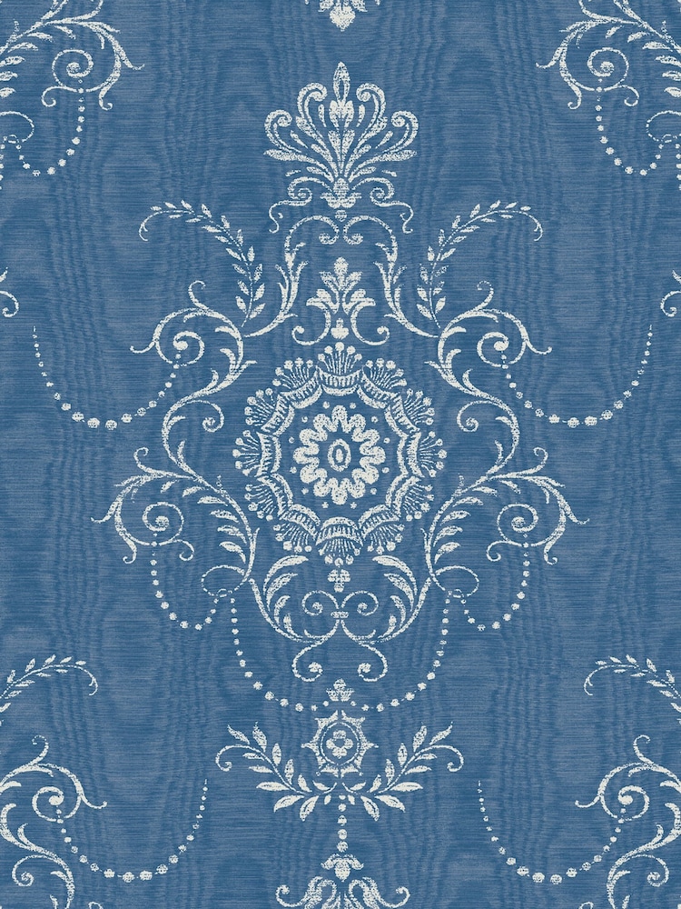 Galerie Blue French Country Damask 10M Wallpaper - Image 2 of 2