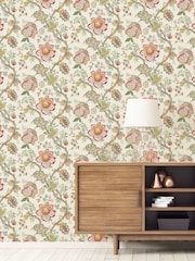 Galerie Green French Country Floral Print 10M Wallpaper - Image 1 of 2