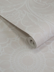 Laurence Llewelyn-Bowen Beige Sunnyside Up Floral Print 10M Wallpaper - Image 3 of 4