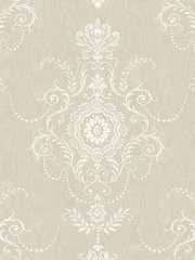 Galerie Silver Grey French Country Damask 10M Wallpaper - Image 2 of 2