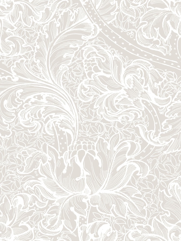 Laurence Llewelyn-Bowen Beige Morris Major Floral Print 10M Wallpaper - Image 2 of 4