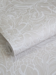 Laurence Llewelyn-Bowen Beige Morris Major Floral Print 10M Wallpaper - Image 3 of 4