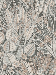 Galerie Bronze Brown Welcome Home Floral Print 10M Wallpaper - Image 2 of 4